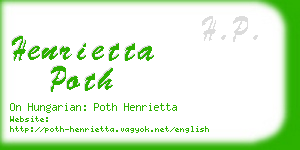 henrietta poth business card